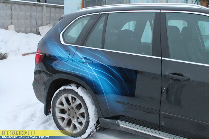 Нанесение аэрографии на BMW X5 E70
