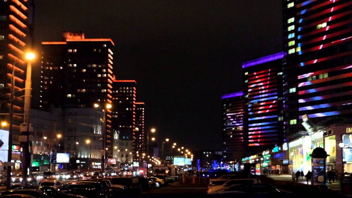 Фото ночной Москвы из Интернета