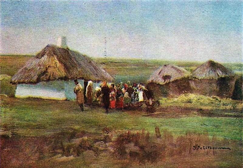 «Свадьба в Матреновке», 1880 год, дерево, масло, частное собрание, Москва