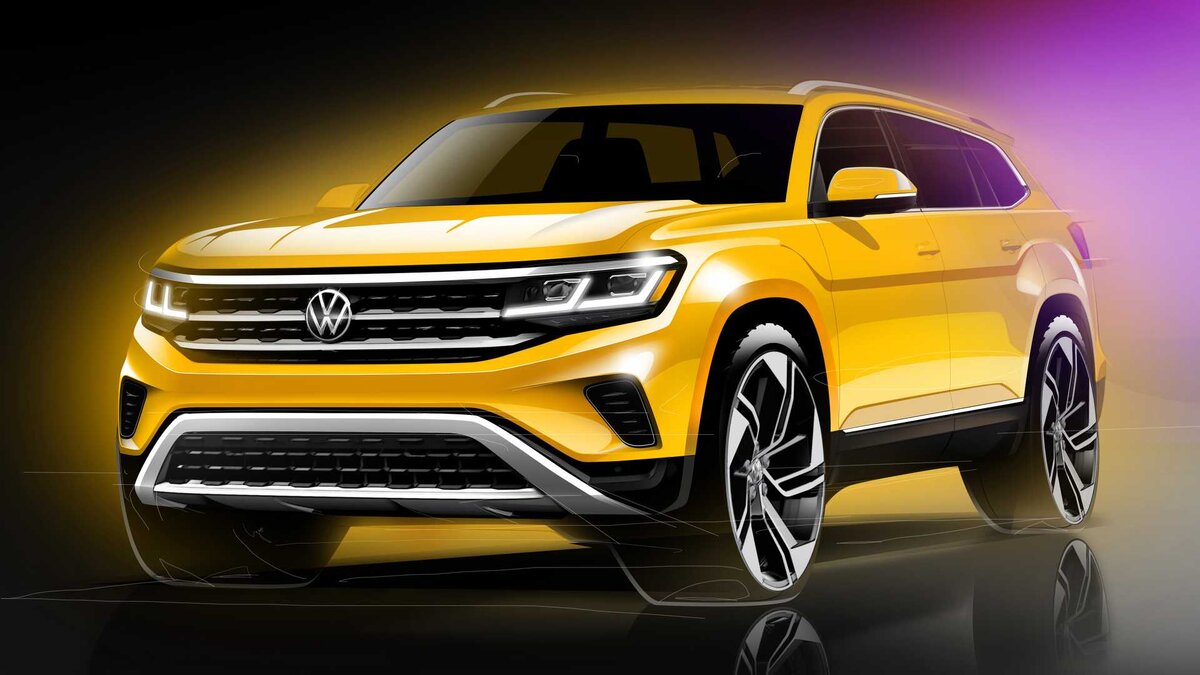 Ренедеры обновленного Volkswagen Atlas, 2019 год (3 изображения в галерее)