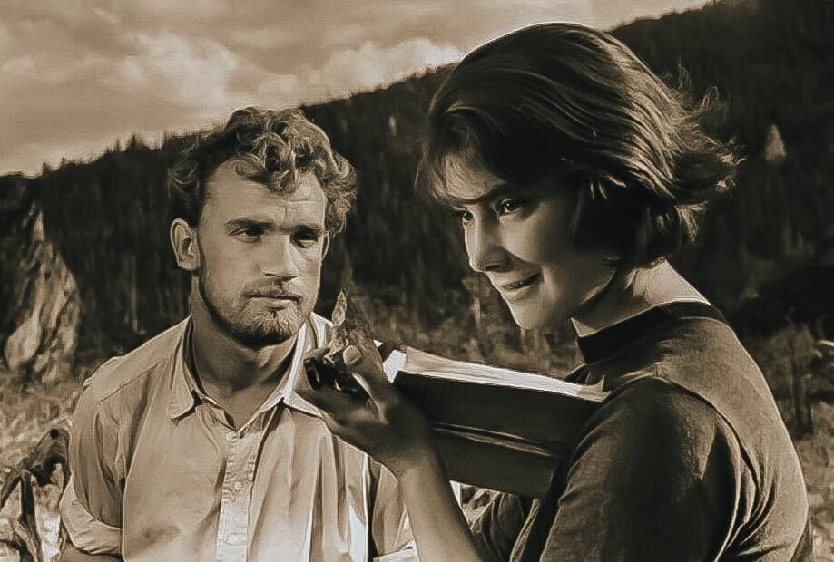 Татьяна Самойлова и Евгений Урбанский в фильме «Неотправленное письмо», 1959