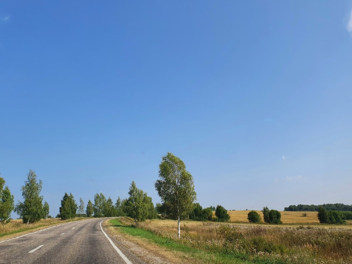 Первое фото по дороге из Ярославля. Второе при въезде в село Вятское.