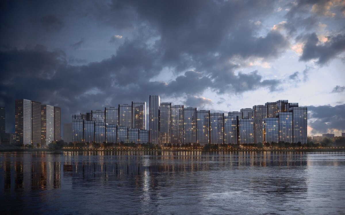 Вид на ЖК "Береговой" с Москвы-реки