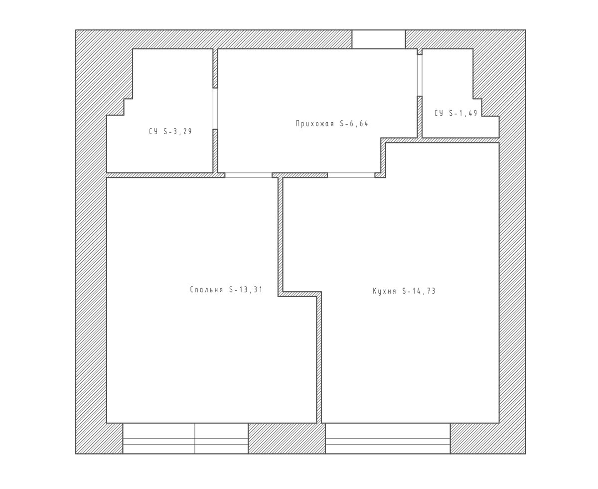 Утвержденный вариант перепланировки. 