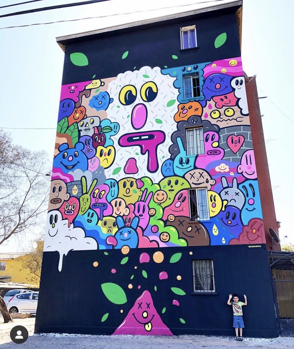 "Ловим гиганта" - проект художника в Венесуэле. Листайте вправо, чтобы посмотреть вид сверху