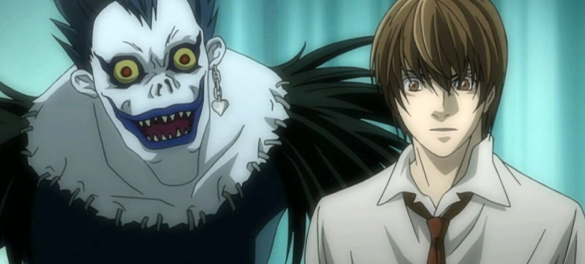 Кадр из аниме "Тетрадь смерти  "