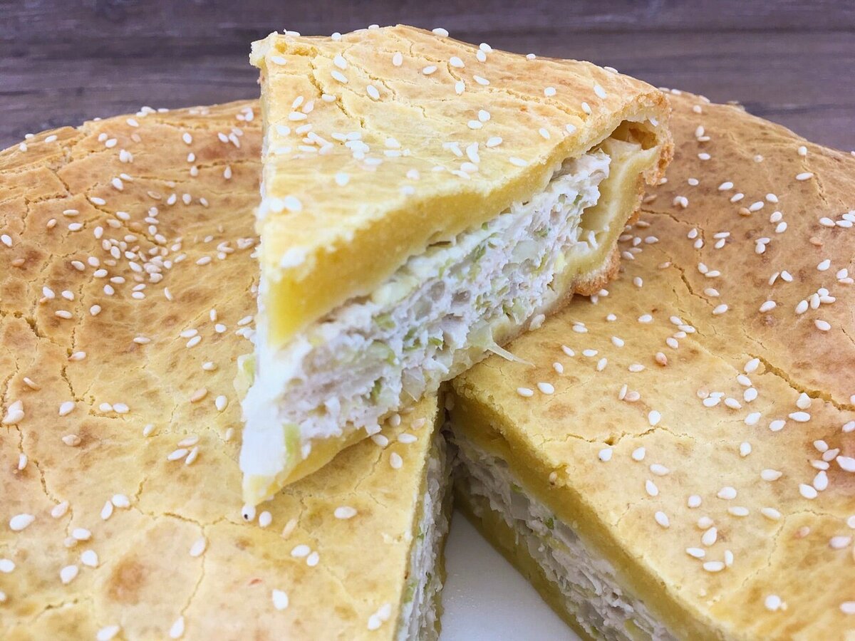 Заливной пирог с капустой и курицей🥧 | Готовим вместе👩🏻‍🍳 | Дзен