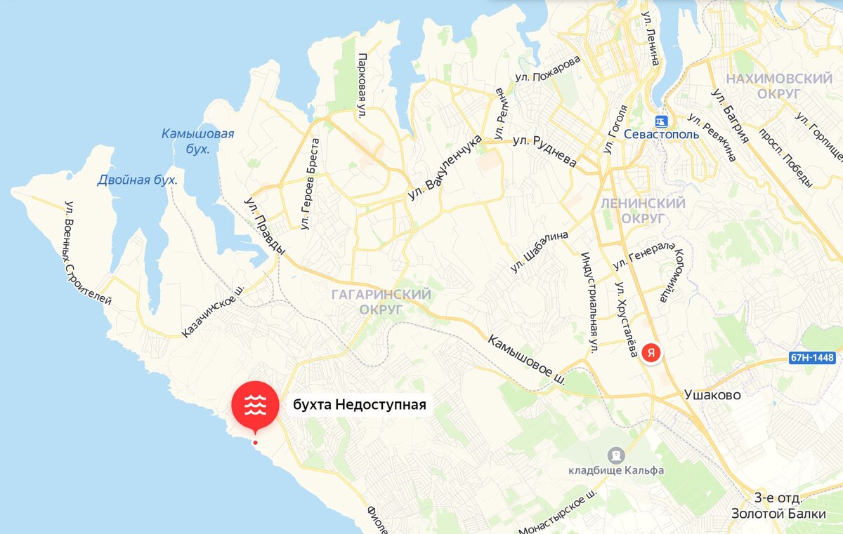 Севастополь на карте