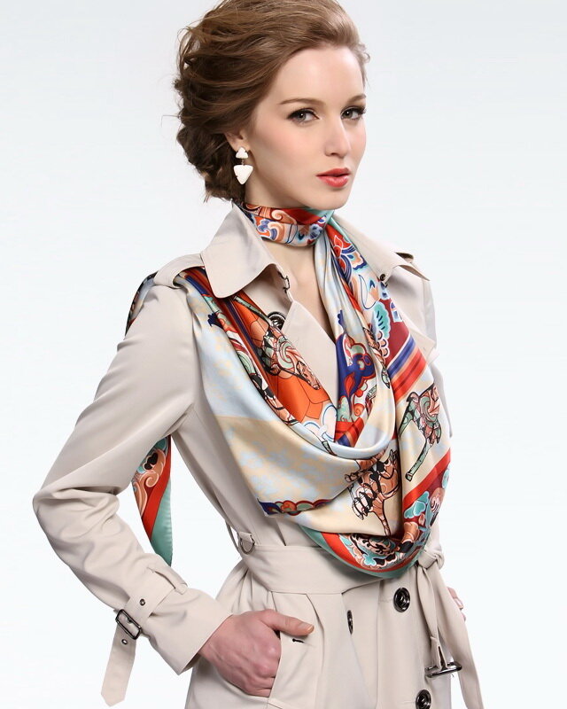 Как оригинально носить платок на шее