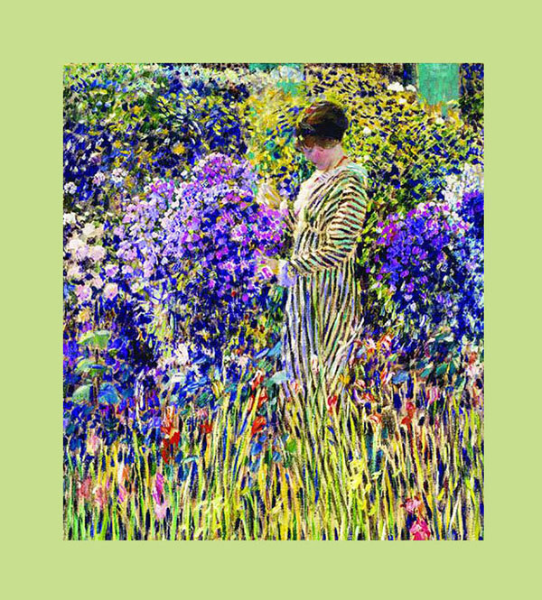 Фотография картины Ф. К. Фризеке "В саду" (из открытых источников)