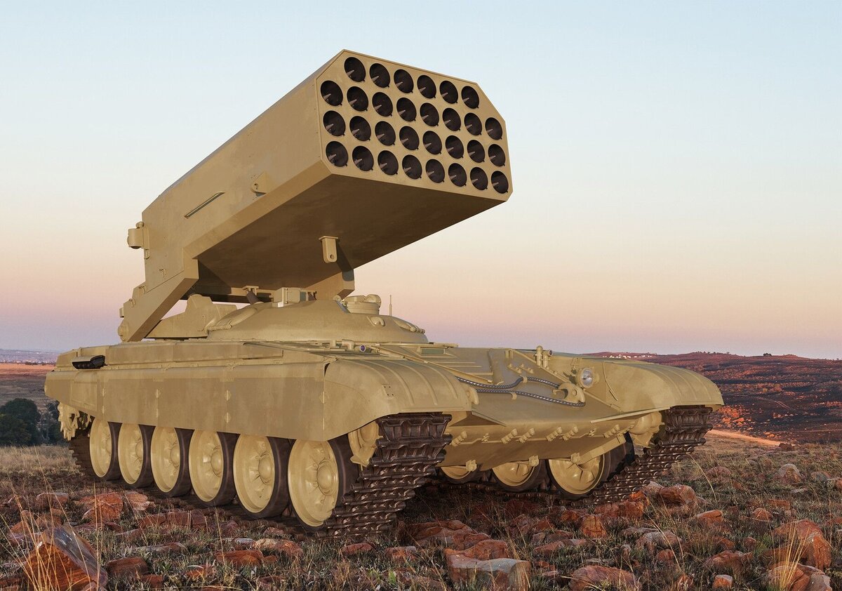 ТОС-1 "Буратино" с поднятой пусковой установкой. Изображение взято из Яндекс.Картинки