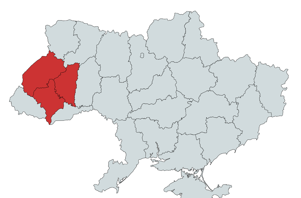 Три области - Львовская, Ивано-Франковская и Тернопольская, которые составляют собственно Галичину