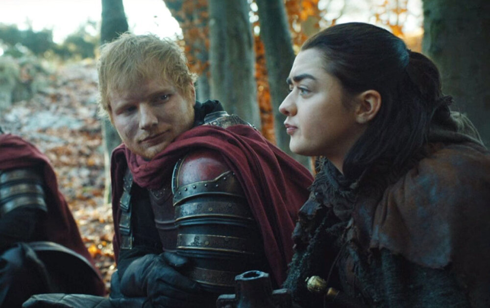 Эд Ширан в эпизоде с Арьей Старк