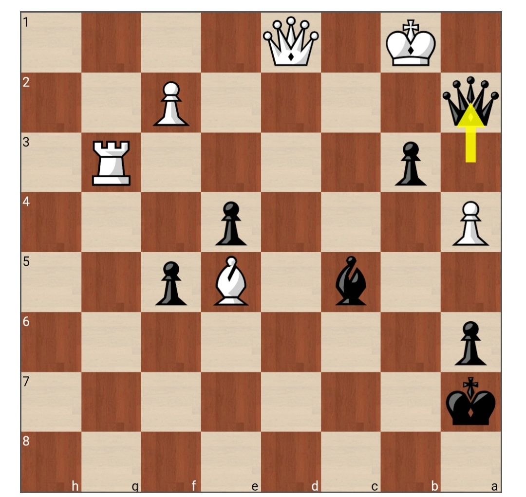 Шах ферзём a2