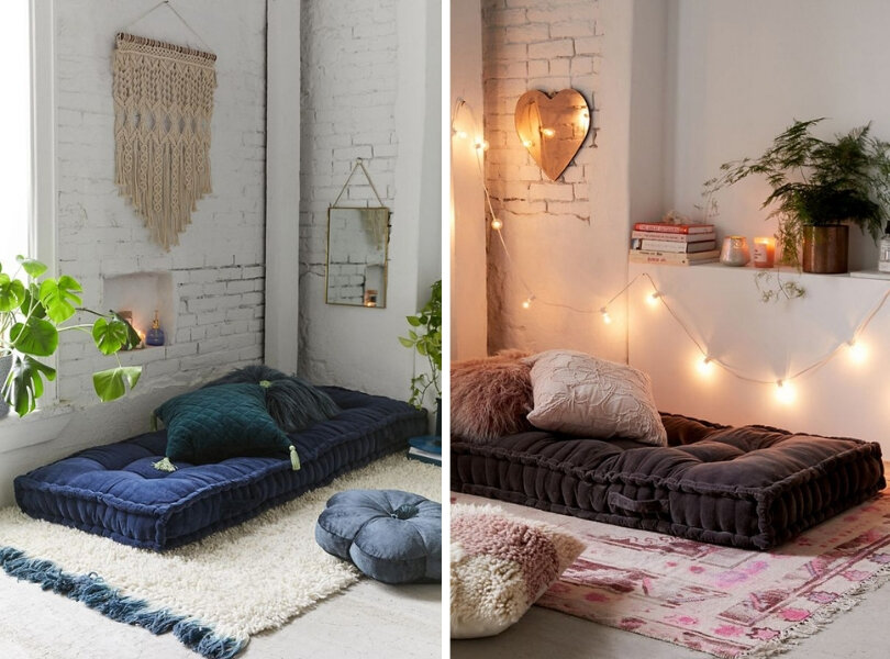 Декоративные подушки на кровати: 12 оригинальных идей