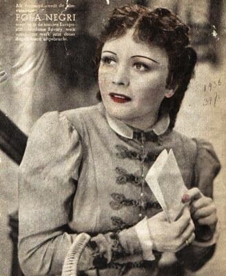 Пола Негри, фото 1936 год.