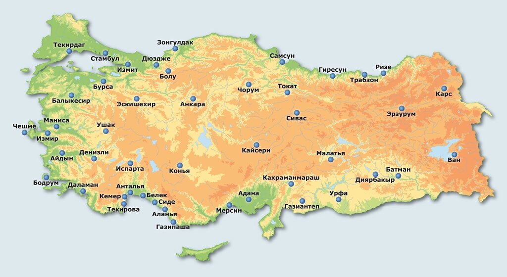 Стамбул анталья карта