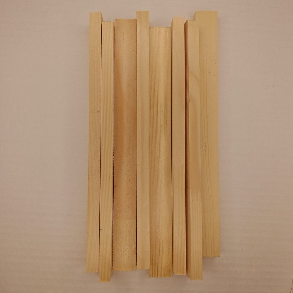 8 элементов рейки, длина каждого = L + 2см. Фото автора 