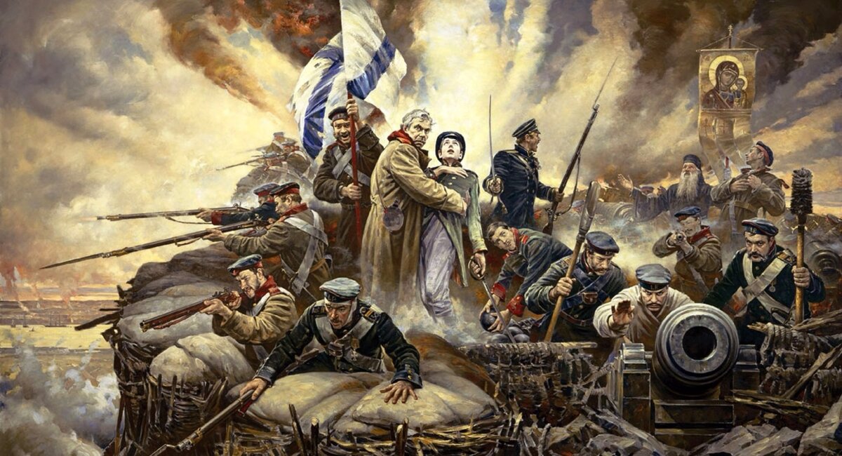 Фрагмент панорамы "Оборона Севастополя"