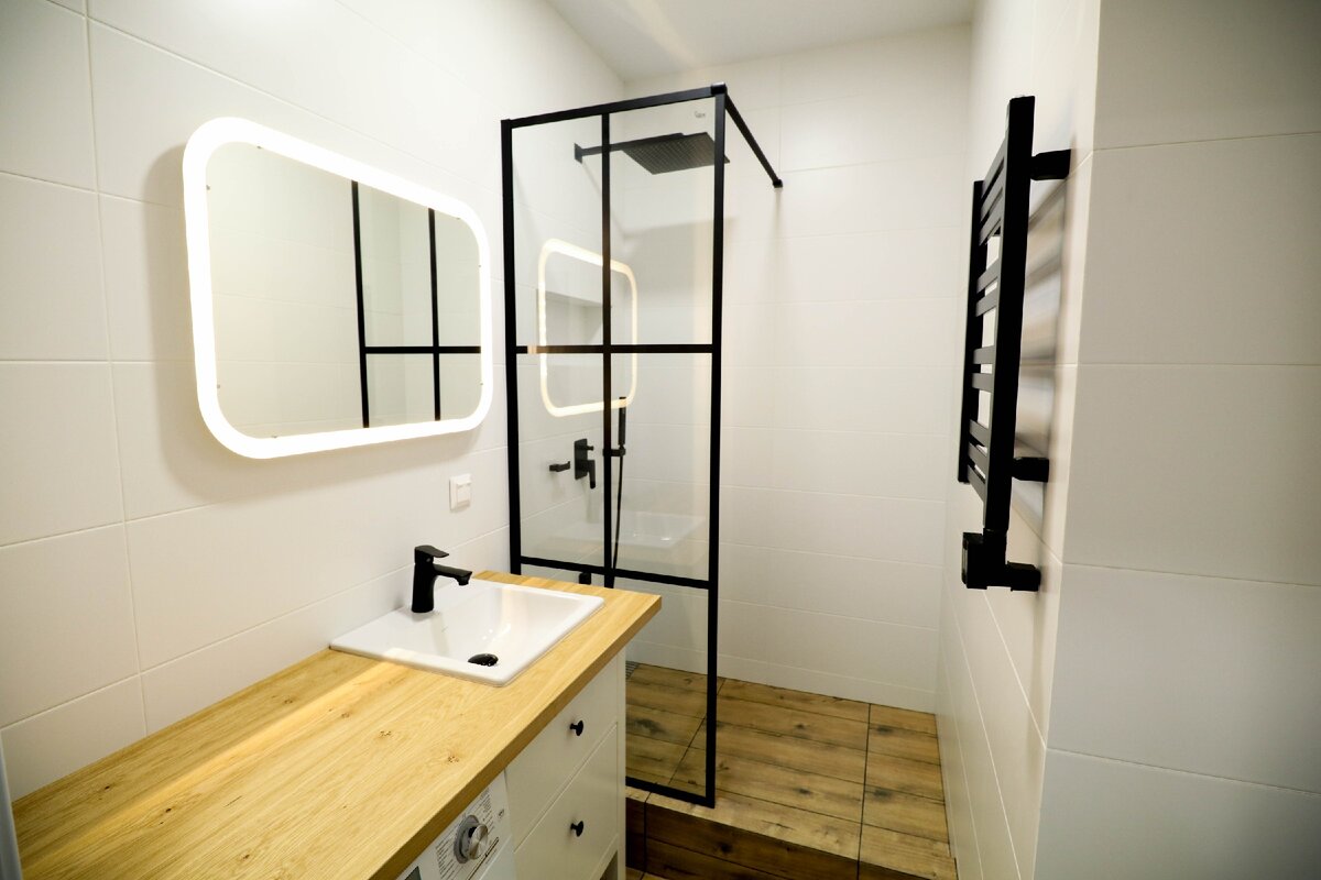 Душ в строительном исполнении