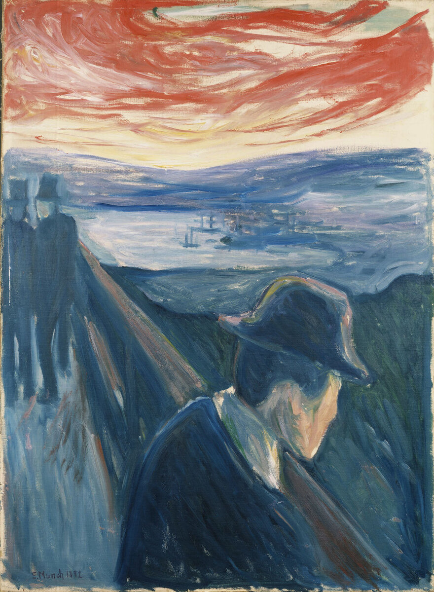 "Отчаяние", 1892г. Эдвард  Мунка