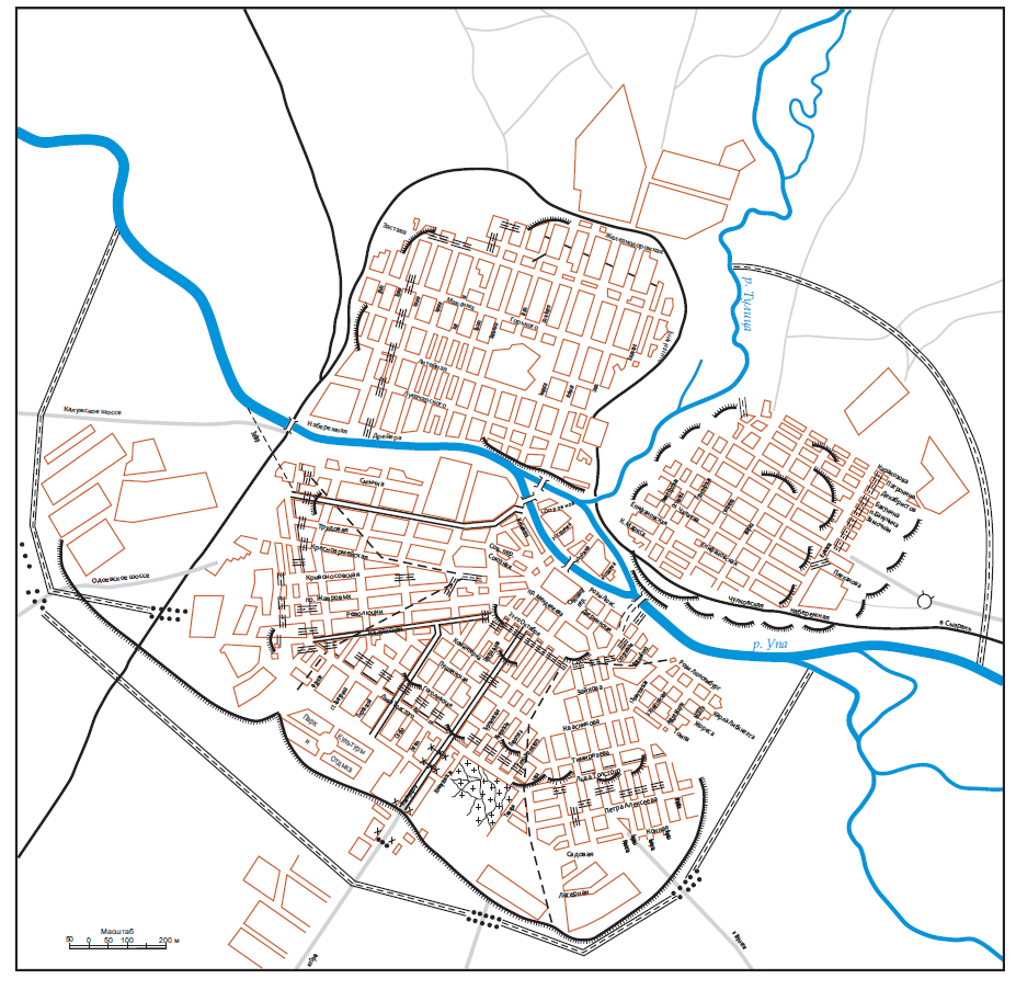 Оборонительные сооружения в Туле в октябре–ноябре 1941 г. Иллюстрация из книги