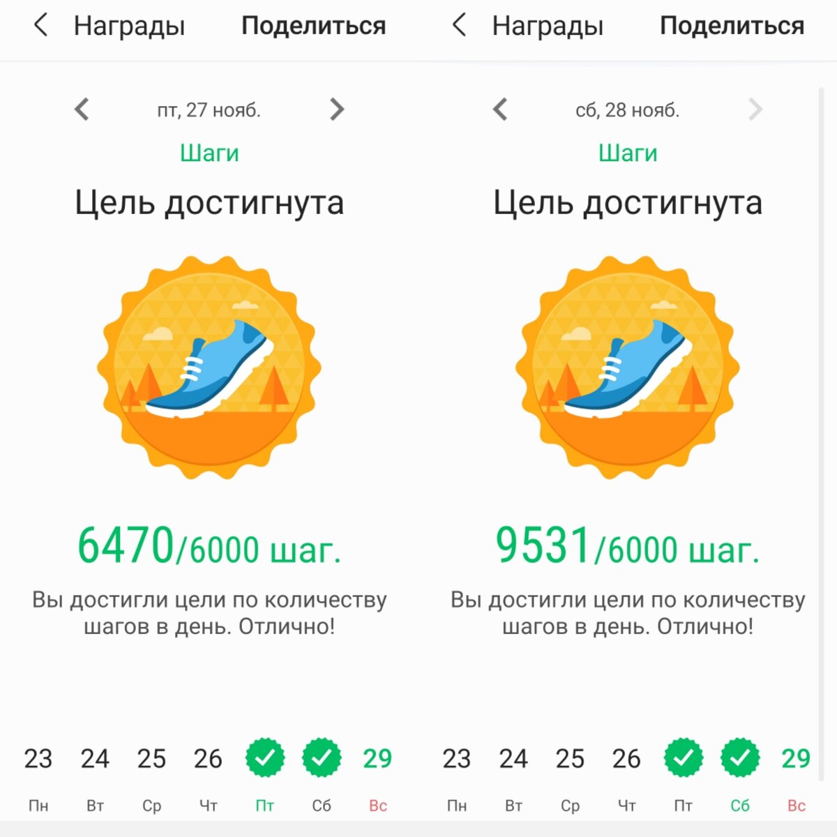 Телефон опять посчитал мои успехи)