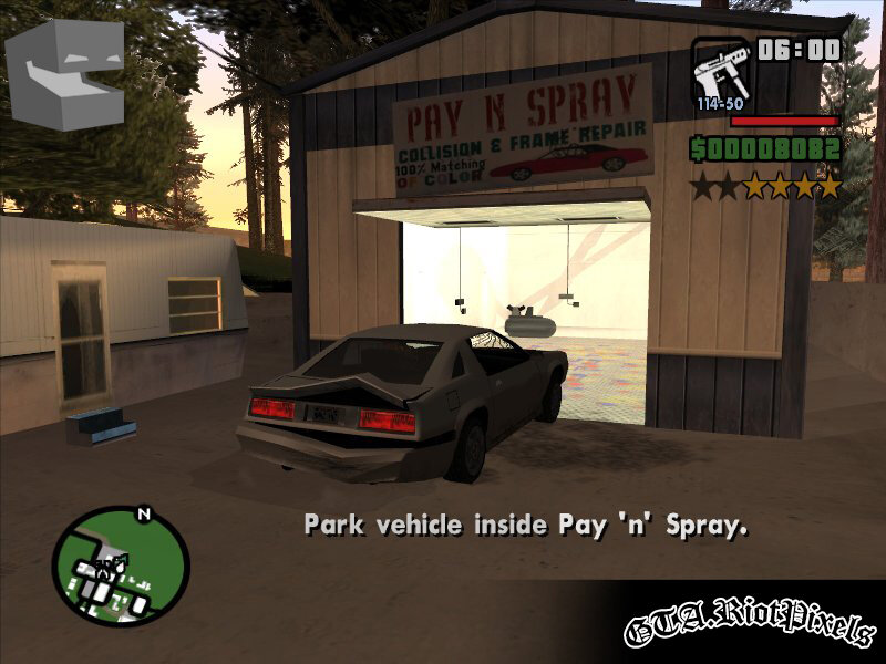 Даже сама игра просит заехать и перекрасить авто)))))