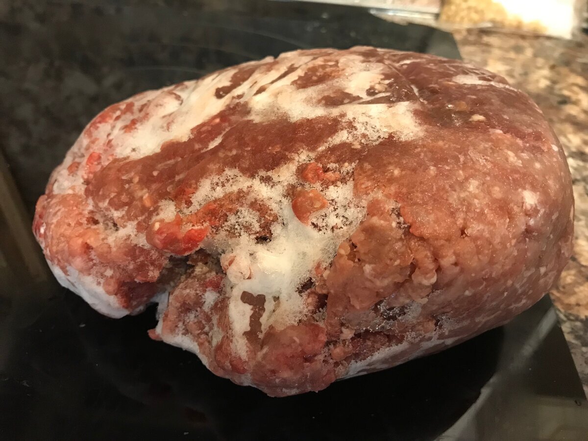 Фарш из морозилки без пакета