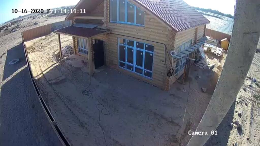 Строительство дома из оцилиндрованного бревна на берегу моря