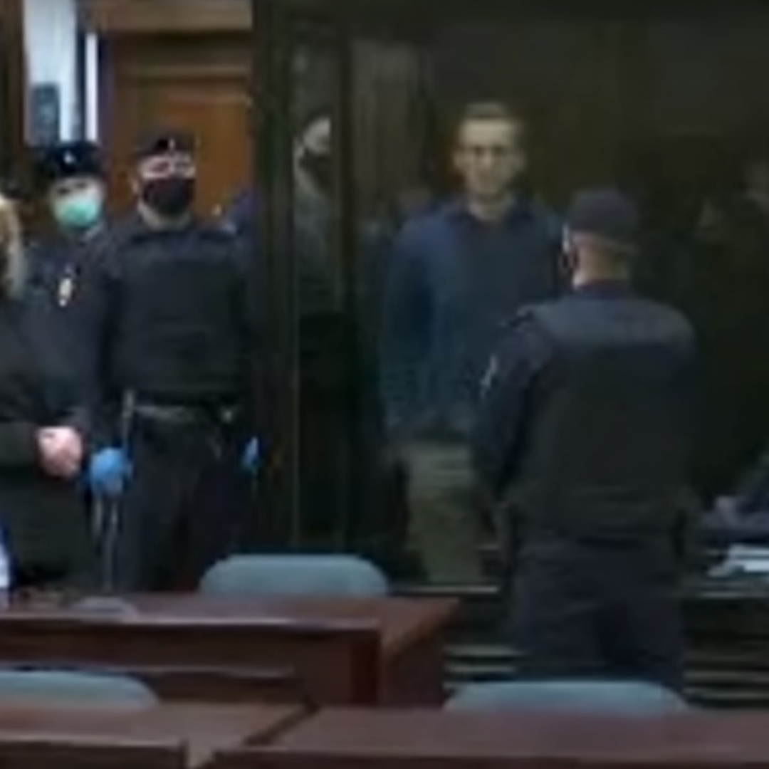 Алексей Навальный на суде.