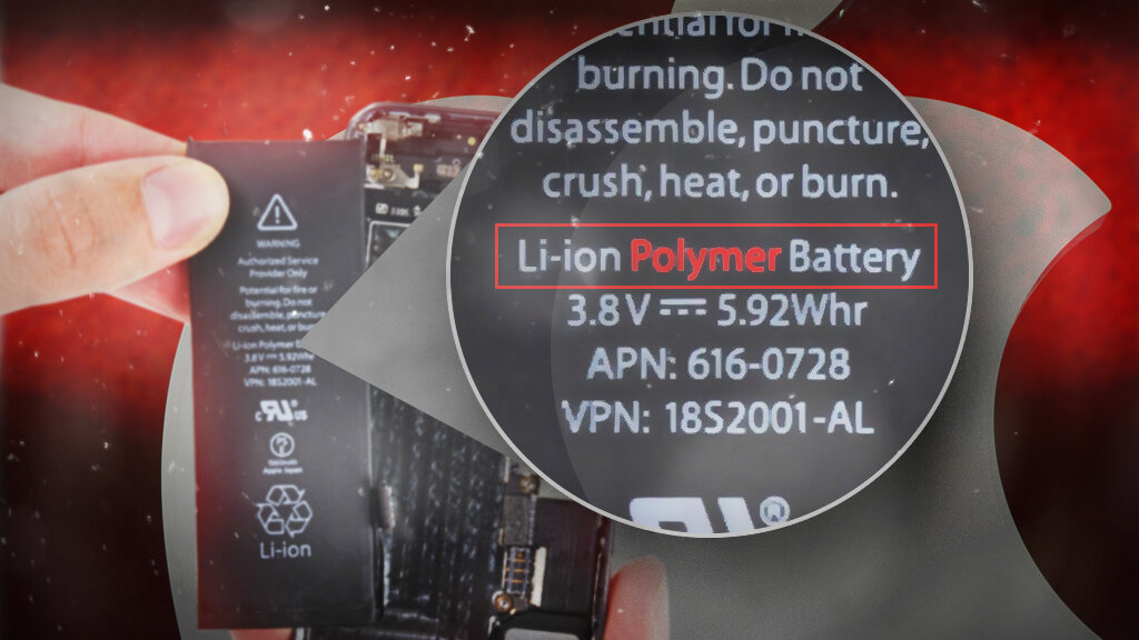 Почему Apple пишет на аккумуляторах iPhone, что они полимерные, хотя они просто литий-ионные?