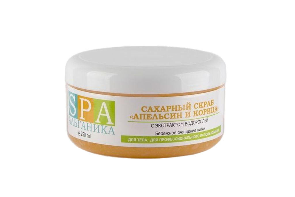 Сахарный скраб для тела "Апельсин и корица" от SPA АЛЬГАНИКА