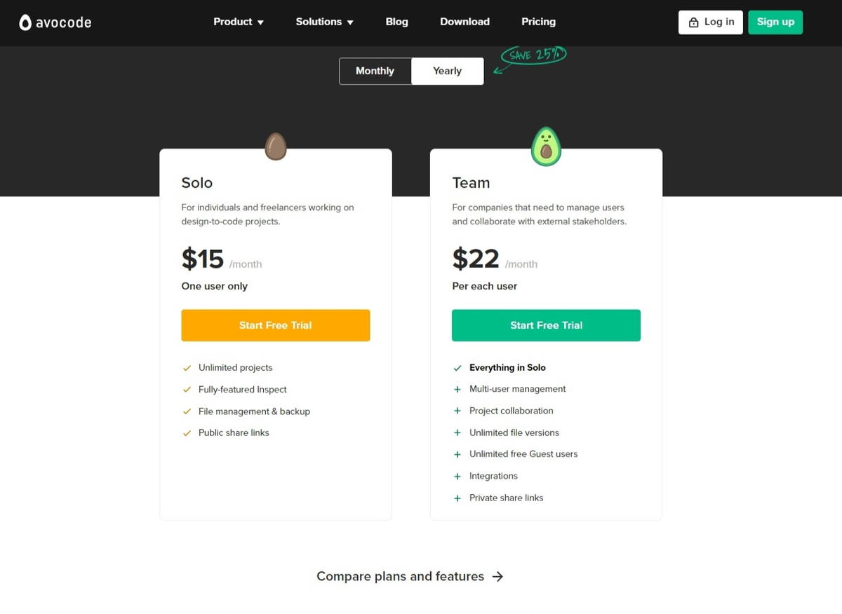 Годовой тарифный план на одного человека или команду