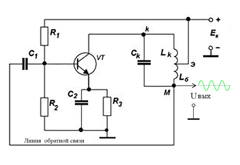 Lc генератор на транзисторе схема