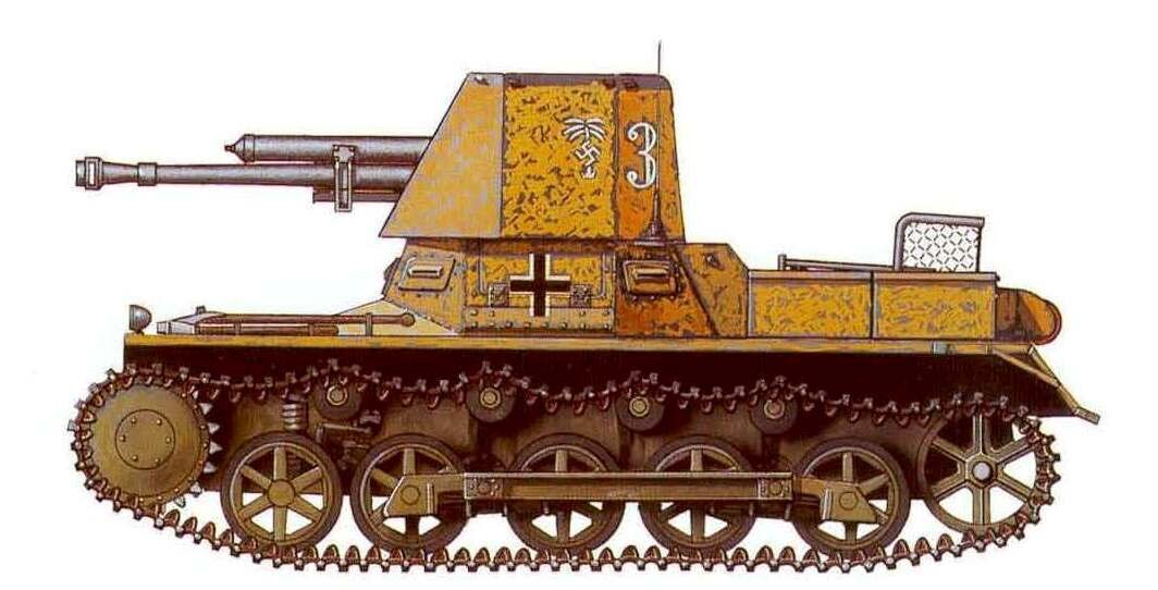 Самоходное противотанковое орудие 4,7-см Pak auf Pz.Kpfw.I Ausf.B Panzerjager I