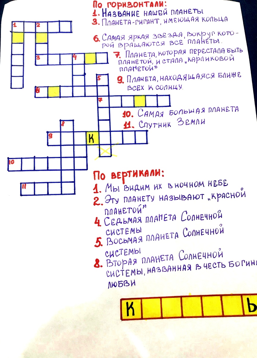 Немного напутала с буквами, но дочь разобралась