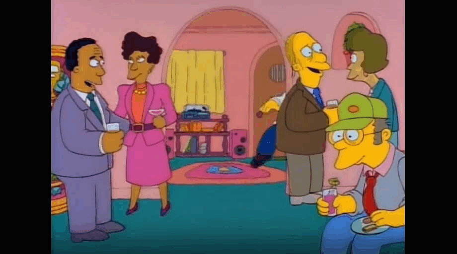 Гомер перебрал алкоголя на вечеринке у себя дома //Фрагмент сериала Симпсоны, s02e20