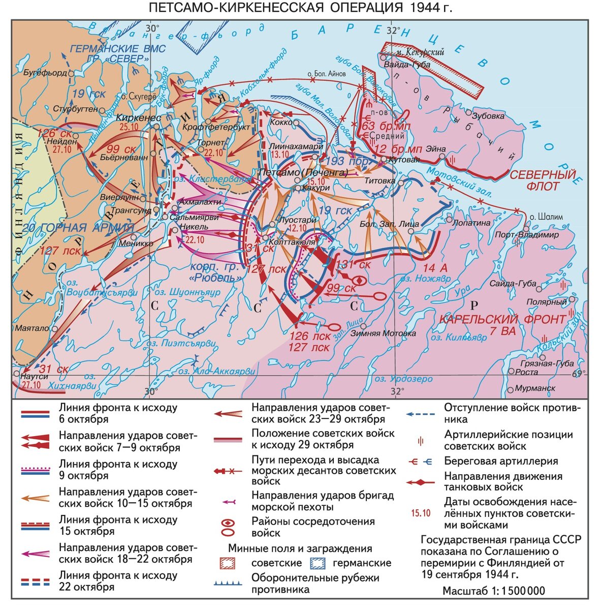 Мурманская операция карта