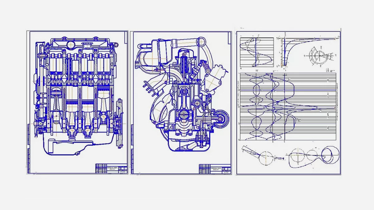 Двигатель ваз чертеж