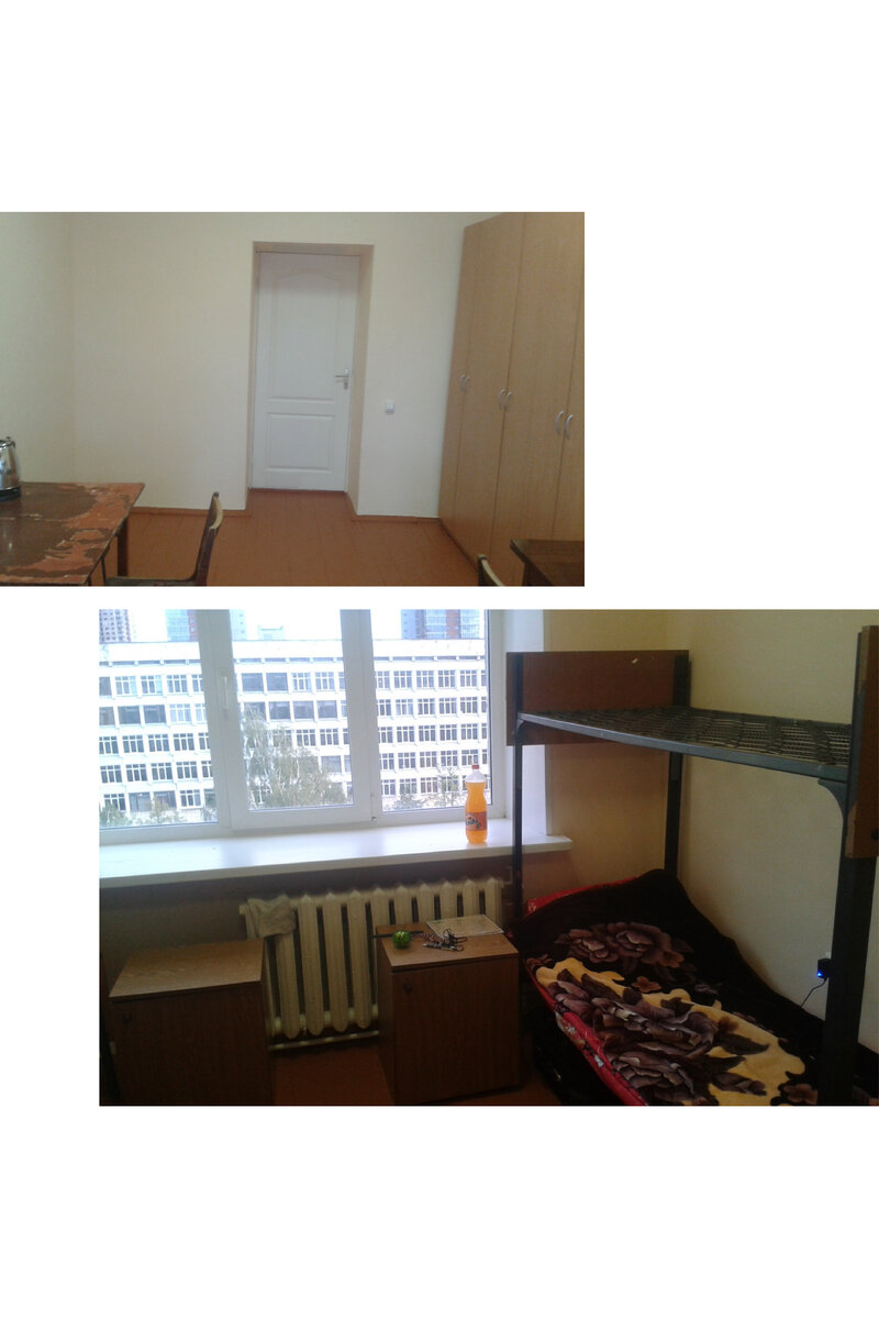 Так выглядела моя комната при заселении