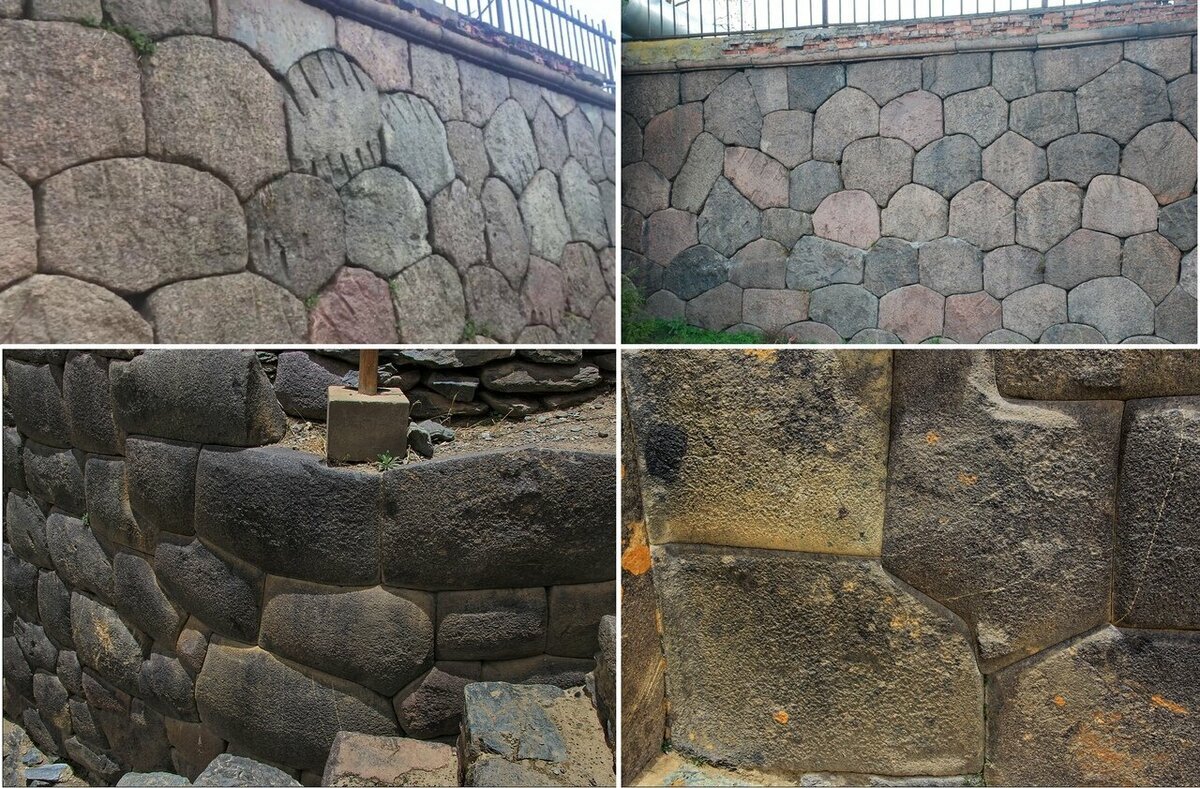 Псевдополигональная кладка из С-Петербурга (в Выборге и Кронштадте) и в Перу. 