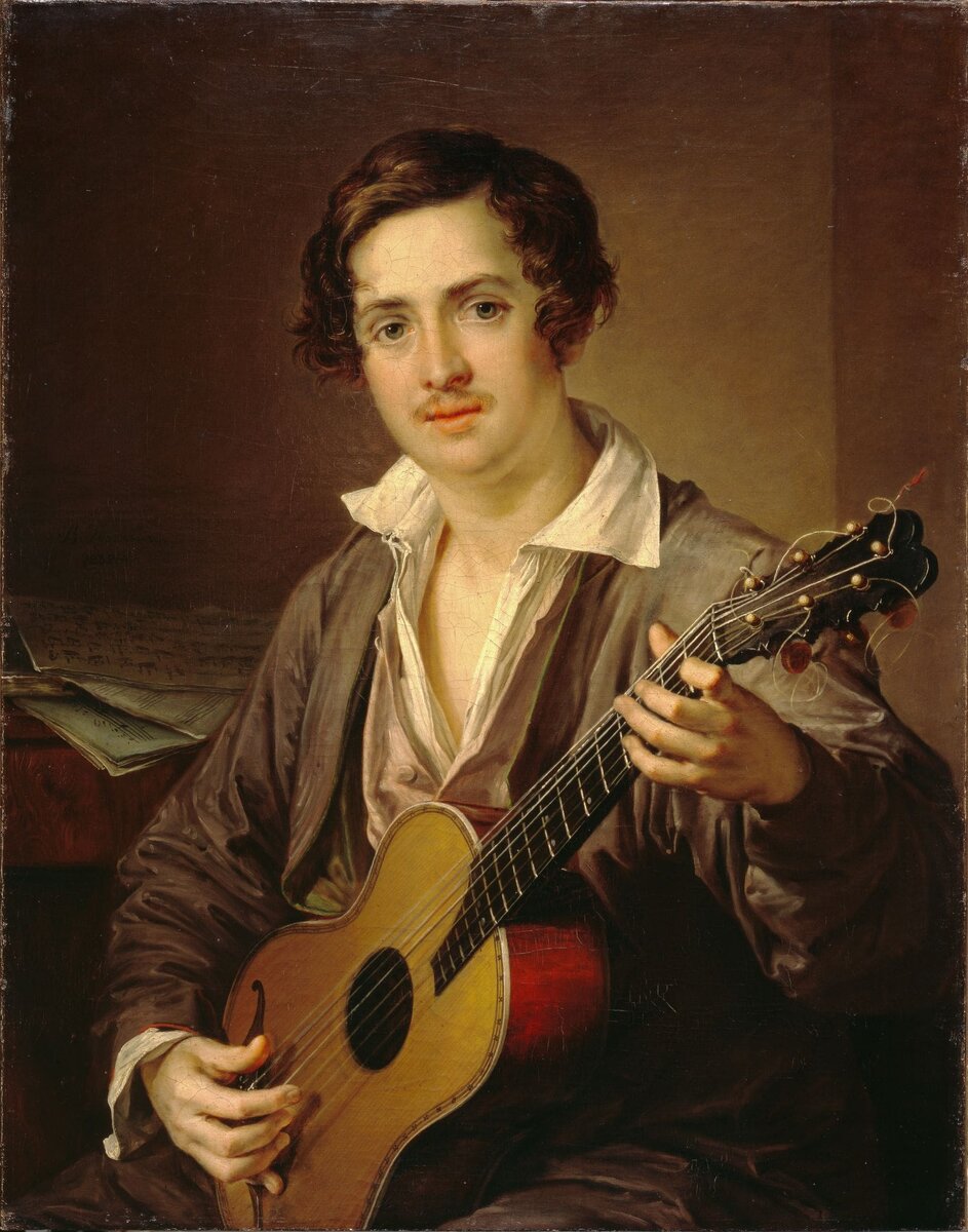В.А. Тропинин «Гитарист», 1832. Вариант-повторение одноименной картины 1823 года © Государственная Третьяковская галерея
