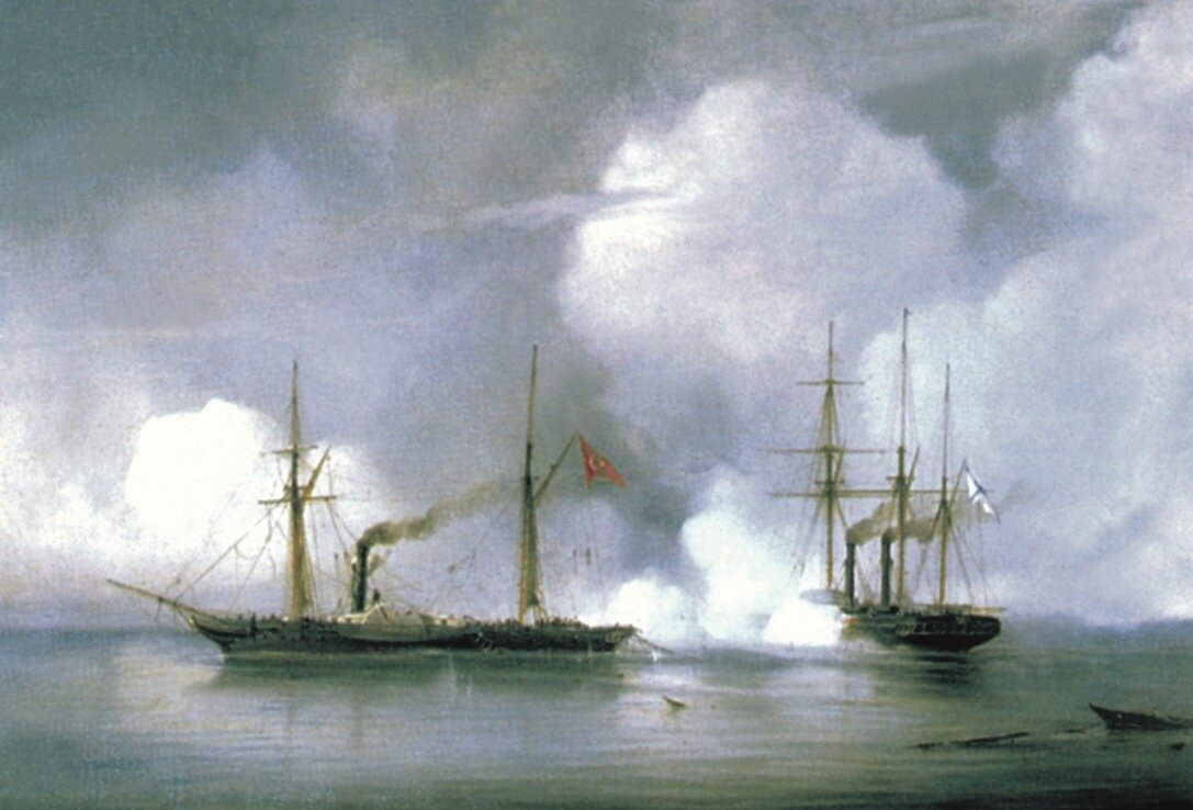 Военный пароход. 17 Ноября 1853 — первое в истории сражение пароходофрегатов..