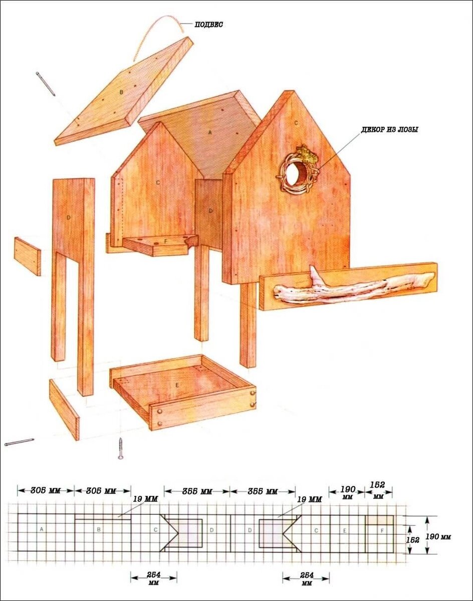 Как сделать красивый птичий дом собственными руками