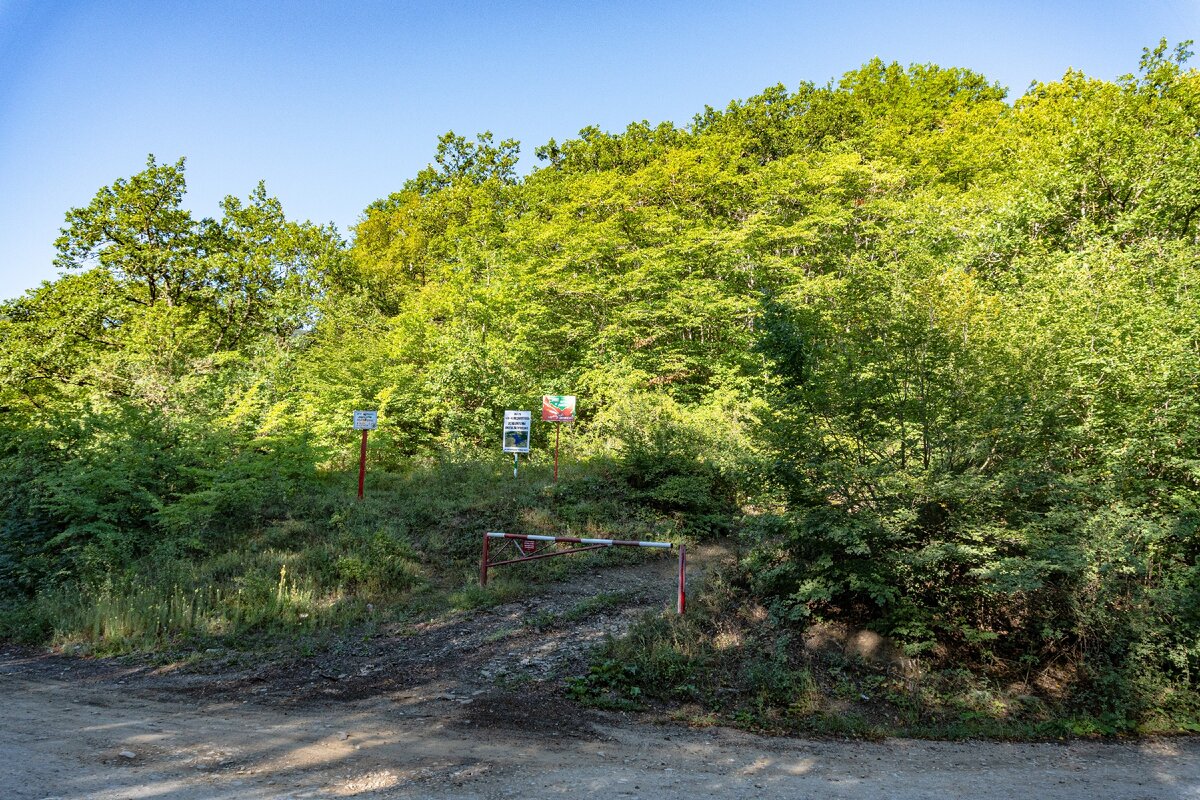 2. Начало подъёма от перевала Кок-асан-богаз на гору Хургуч . Это ответвление тупиковое, ни на какие другие вершины по этой лесной дороге попасть нельзя. Тропы на вершины западнее горы Хургуч ответвляются у Нижнего Кок-асана и ближе к Красносёловке.