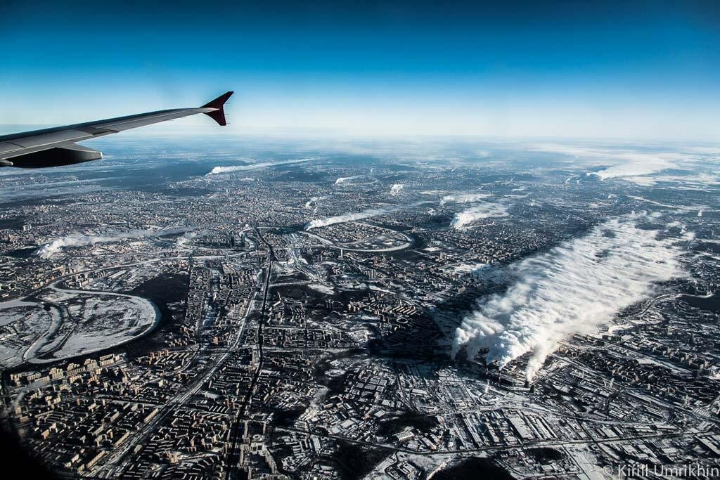 Москва под крылом самолета