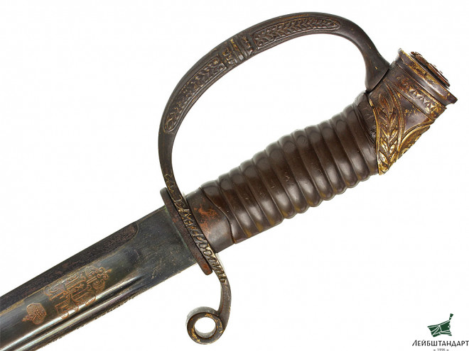 Наградной образец офицерской шашки драгунского типа образца 1909 года — Аннинское оружие «За храбрость»