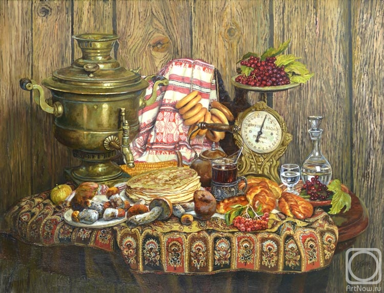 Натюрморт с блинами, 2018