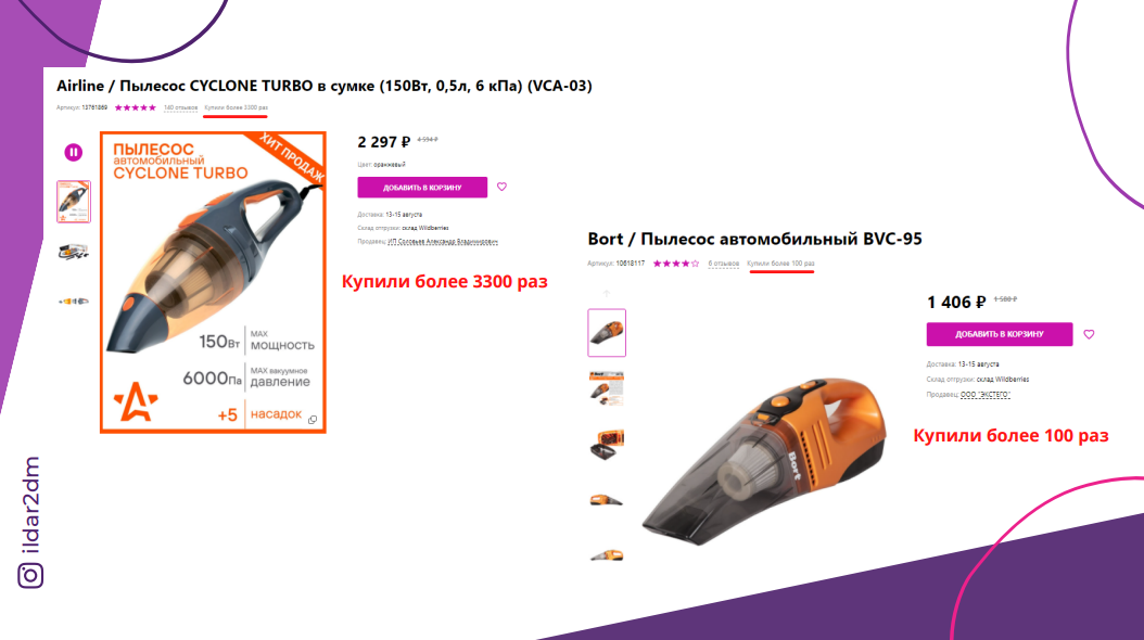 инфографика товара на Wildberries 
